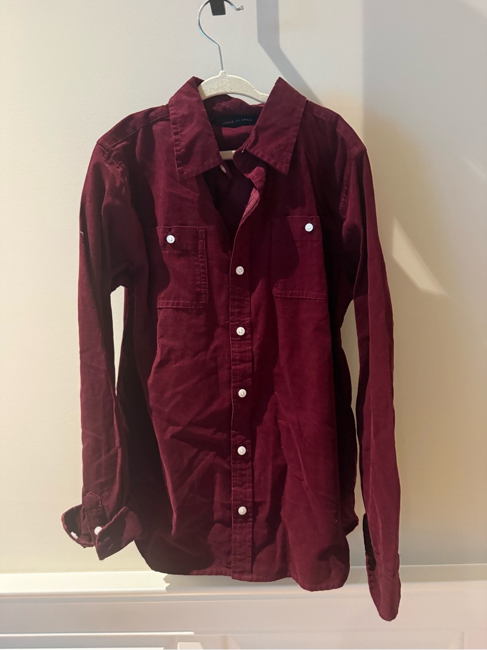 Maroon corduroy button down shirt - NWT
